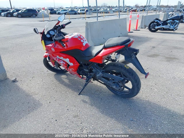 2012 Kawasaki Ex250r Ninja მანქანა იყიდება აუქციონზე, vin: JKAEXMJ16CDAB0327, აუქციონის ნომერი: 20257005