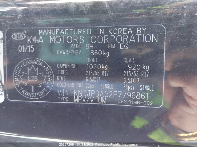 Aukcja sprzedaży 2015 Kia Soul Ex, vin: KNDJP3A52F7796861, numer aukcji: 20257206