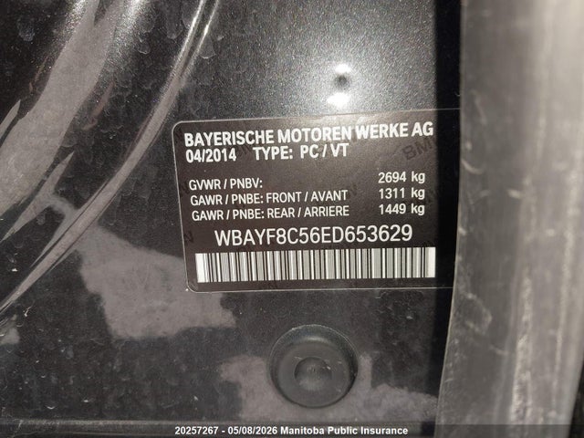 Aukcja sprzedaży 2014 Bmw 750li Xdrive, vin: WBAYF8C56ED653629, numer aukcji: 20257267