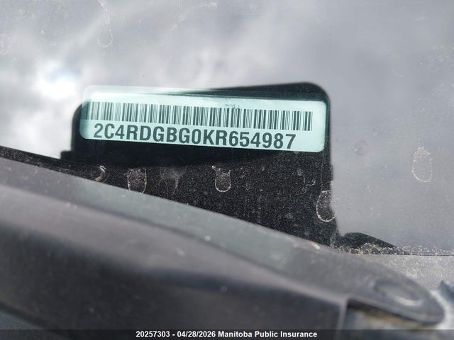 Aukcja sprzedaży 2019 Dodge Grand Caravan Se, vin: 2C4RDGBG0KR654987, numer aukcji: 20257303