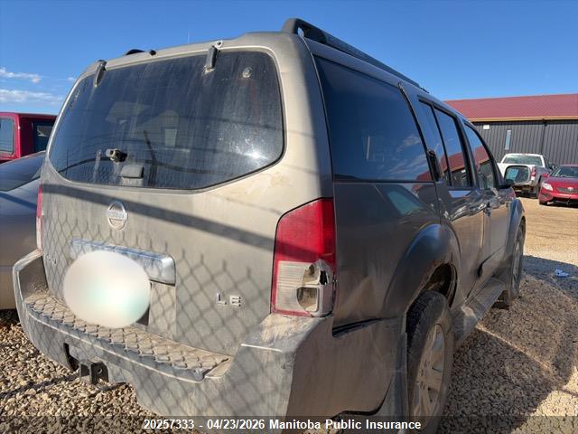 Продаж на аукціоні авто 2005 Nissan Pathfinder Le, vin: 5N1AR18W05C770743, номер лоту: 20257333