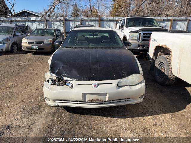 2004 Chevrolet Monte Carlo Ls მანქანა იყიდება აუქციონზე, vin: 2G1WW12E749453995, აუქციონის ნომერი: 20257364