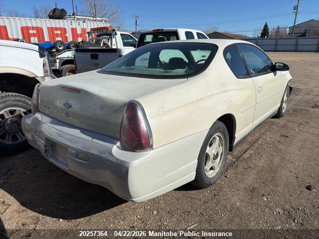 2004 Chevrolet Monte Carlo Ls მანქანა იყიდება აუქციონზე, vin: 2G1WW12E749453995, აუქციონის ნომერი: 20257364