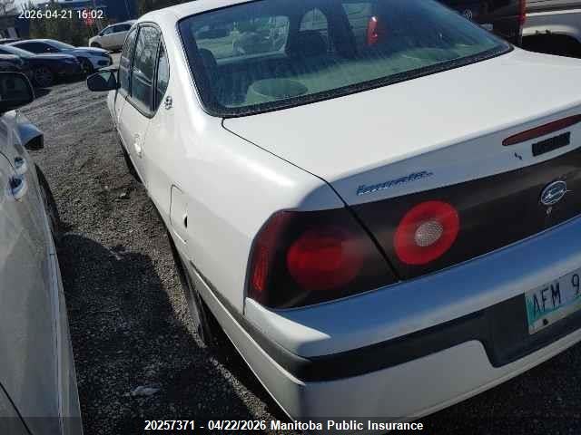 2003 Chevrolet Impala მანქანა იყიდება აუქციონზე, vin: 2G1WF52E639417950, აუქციონის ნომერი: 20257371