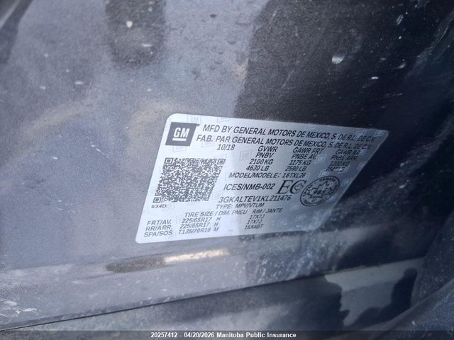 3GKALTEV1KL211476 GMC Terrain Sle