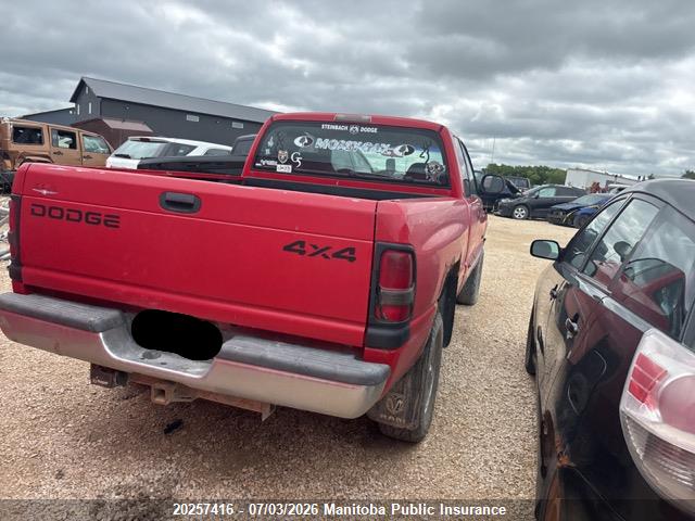 20257416 :رقم المزاد ، 1B7HF13Y51J586117 vin ، 2001 Dodge Ram 1500 Laramie Slt Quad Cab مزاد بيع