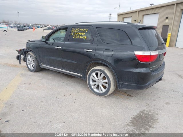 20257424 :رقم المزاد ، 1C4RDJDG8CC253658 vin ، 2012 Dodge Durango Crew Plus مزاد بيع