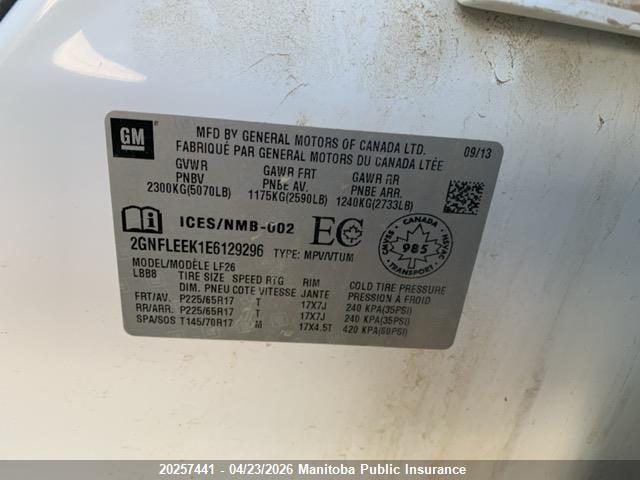 Aukcja sprzedaży 2014 Chevrolet Equinox Ls, vin: 2GNFLEEK1E6129296, numer aukcji: 20257441