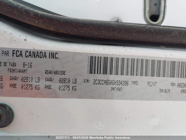 Продажа на аукционе авто 2016 Chrysler 300 Limited, vin: 2C3CCABG0GH334396, номер лота: 20257513
