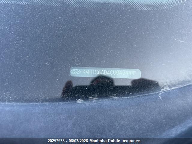 20257533 :رقم المزاد ، KMHTC6AD4CU045444 vin ، 2012 Hyundai Veloster مزاد بيع