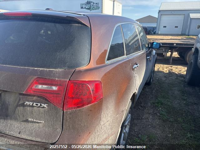 20257552 :رقم المزاد ، 2HNYD2H6XAH004527 vin ، 2010 Acura Mdx Tech مزاد بيع