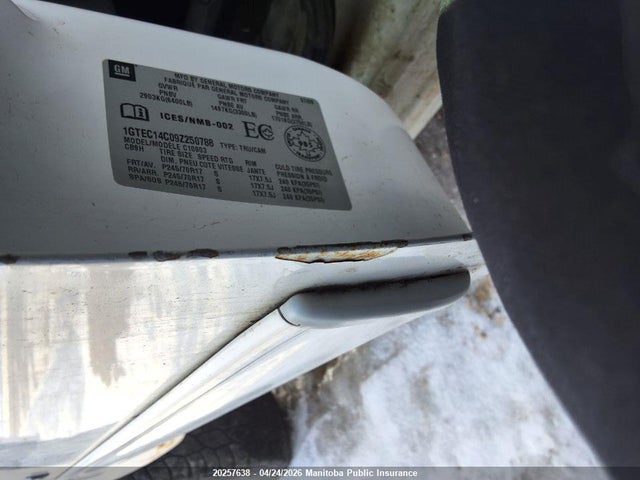 Aukcja sprzedaży 2009 Gmc Sierra 1500 Sle Pickup, vin: 1GTEC14C09Z250788, numer aukcji: 20257638