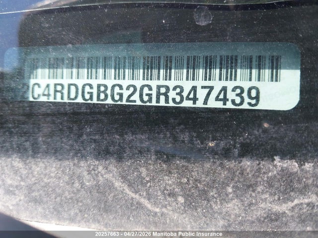 2C4RDGBG2GR347439 Dodge Grand Caravan Se