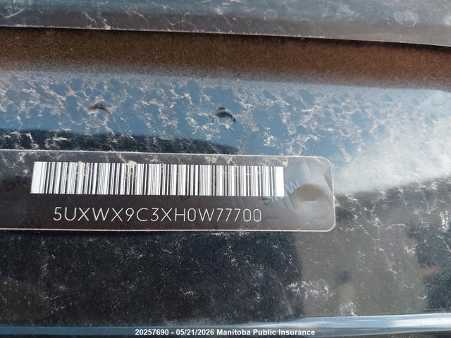 Aukcja sprzedaży 2017 Bmw X3 28i, vin: 5UXWX9C3XH0W77700, numer aukcji: 20257690