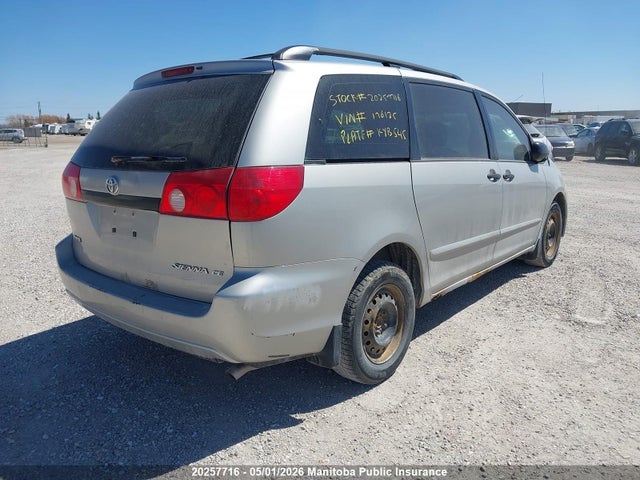 2008 Toyota Sienna Ce V6 მანქანა იყიდება აუქციონზე, vin: 5TDZK29C58S176125, აუქციონის ნომერი: 20257716