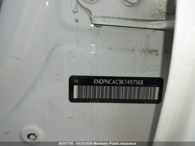 20257728 :رقم المزاد ، KNDPNCAC9K7497568 vin ، 2019 Kia Sportage Ex مزاد بيع