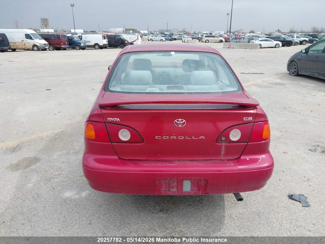20257782 :رقم المزاد ، 2T1BR12EX1C834684 vin ، 2001 Toyota Corolla Ce مزاد بيع