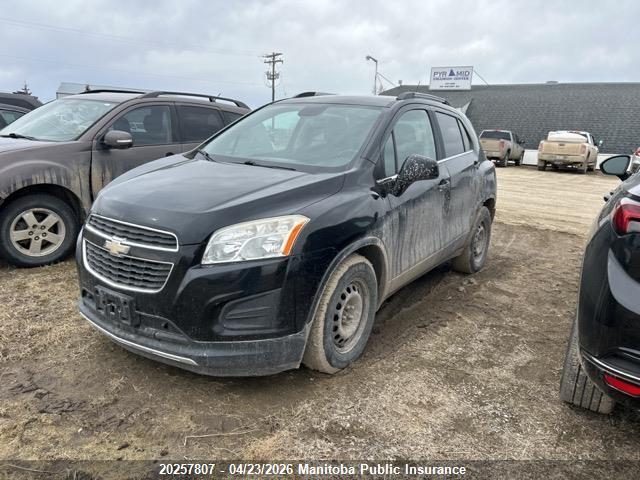 2014 Chevrolet Trax Lt მანქანა იყიდება აუქციონზე, vin: 3GNCJLEB3EL183224, აუქციონის ნომერი: 20257807