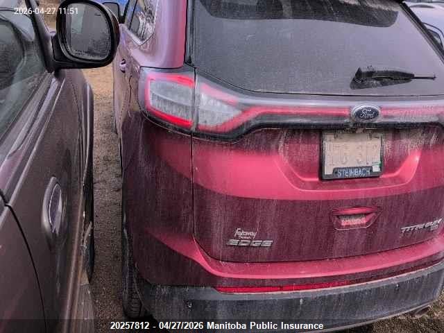 2015 Ford Edge Titanium მანქანა იყიდება აუქციონზე, vin: 2FMPK4K89FBB17968, აუქციონის ნომერი: 20257812
