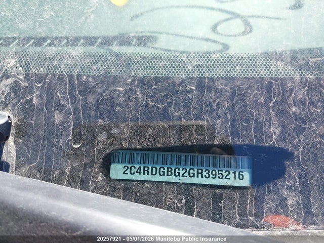 Aukcja sprzedaży 2016 Dodge Grand Caravan Sxt, vin: 2C4RDGBG2GR395216, numer aukcji: 20257921