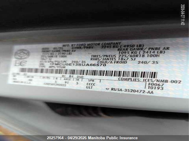 Ford Escape Phev 2025 1FMCU0E13SUA66570 Image 9