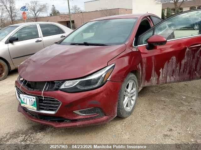 2017 Chevrolet Cruze Lt Turbo მანქანა იყიდება აუქციონზე, vin: 3G1BE5SM2HS513528, აუქციონის ნომერი: 20257965