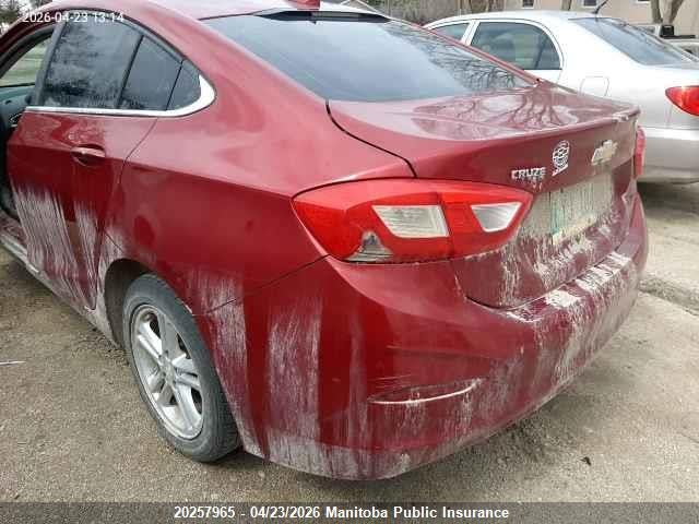 2017 Chevrolet Cruze Lt Turbo მანქანა იყიდება აუქციონზე, vin: 3G1BE5SM2HS513528, აუქციონის ნომერი: 20257965
