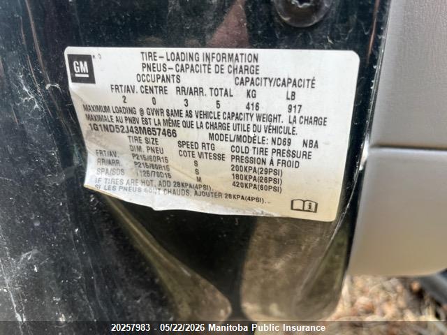 Aukcja sprzedaży 2003 Chevrolet Malibu V6, vin: 1G1ND52J43M657466, numer aukcji: 20257983