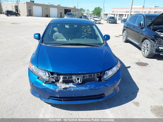 20257989 :رقم المزاد ، 2HGFB2F46CH015145 vin ، 2012 Honda Civic Lx مزاد بيع