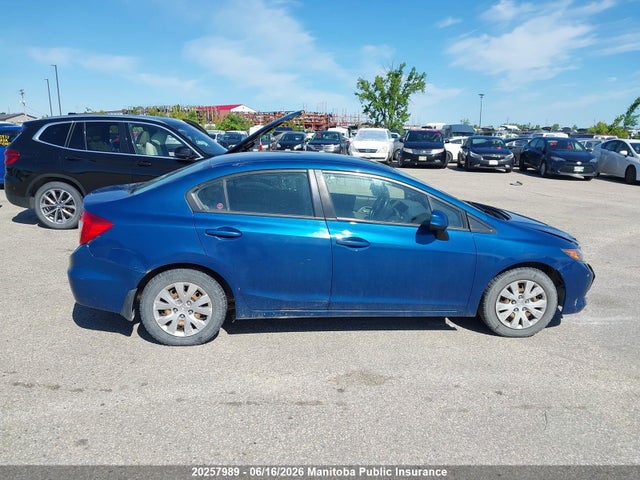 20257989 :رقم المزاد ، 2HGFB2F46CH015145 vin ، 2012 Honda Civic Lx مزاد بيع
