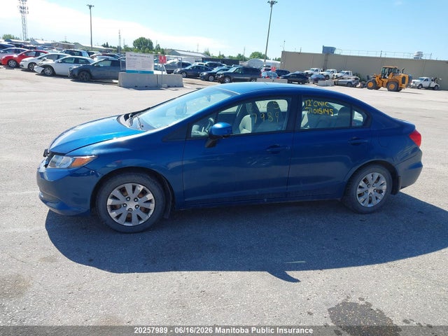 20257989 :رقم المزاد ، 2HGFB2F46CH015145 vin ، 2012 Honda Civic Lx مزاد بيع