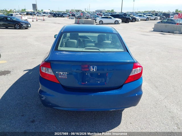 20257989 :رقم المزاد ، 2HGFB2F46CH015145 vin ، 2012 Honda Civic Lx مزاد بيع