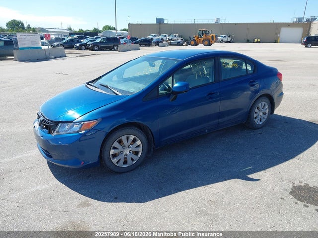 20257989 :رقم المزاد ، 2HGFB2F46CH015145 vin ، 2012 Honda Civic Lx مزاد بيع