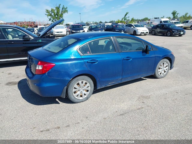 20257989 :رقم المزاد ، 2HGFB2F46CH015145 vin ، 2012 Honda Civic Lx مزاد بيع
