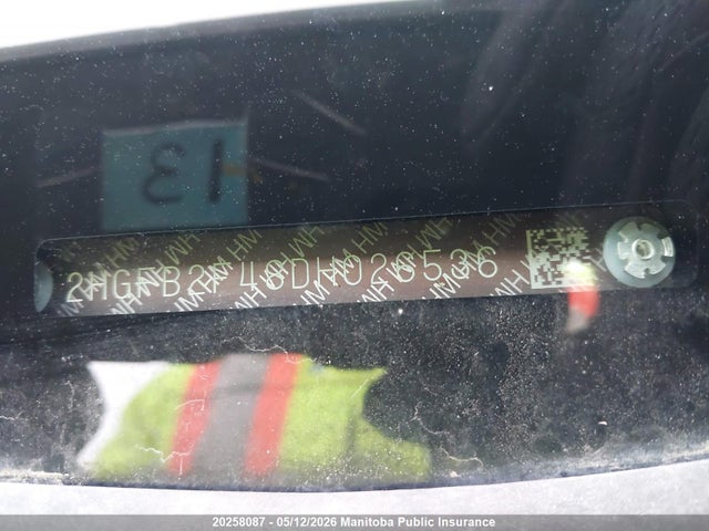 20258087 :رقم المزاد ، 2HGFB2F48DH026536 vin ، 2013 Honda Civic Lx مزاد بيع