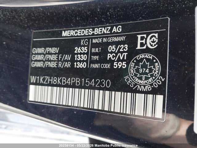 Продажа на аукционе авто 2023 Mercedes Benz E63 S 4matic+, vin: W1KZH8KB4PB154230, номер лота: 20258154