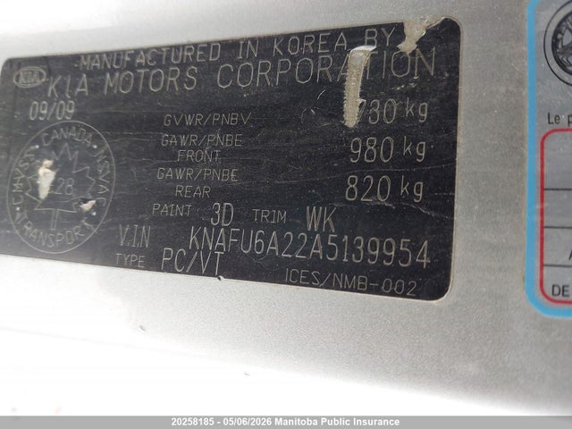 Продаж на аукціоні авто 2010 Kia Forte Ex, vin: KNAFU6A22A5139954, номер лоту: 20258185