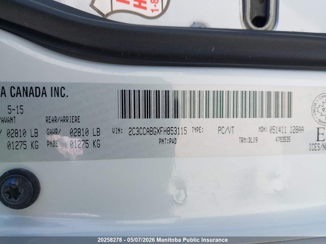 2C3CCABGXFH853115 Chrysler 300 S