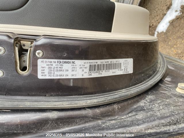 Продажа на аукционе авто 2018 Chrysler Pacifica Touring, vin: 2C4RC1FG2JR365358, номер лота: 20258315