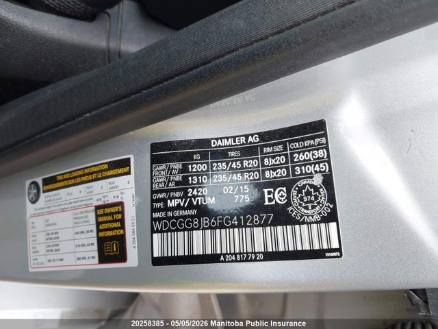 Продаж на аукціоні авто 2015 Mercedes Benz Glk350, vin: WDCGG8JB6FG412877, номер лоту: 20258385
