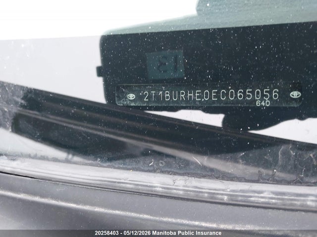20258403 :رقم المزاد ، 2T1BURHE0EC065056 vin ، 2014 Toyota Corolla Le مزاد بيع