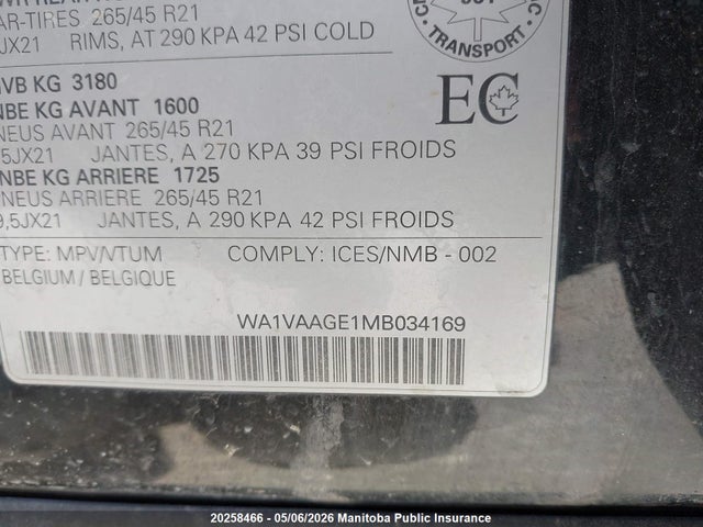 2021 Audi E-tron 55 Technik მანქანა იყიდება აუქციონზე, vin: WA1VAAGE1MB034169, აუქციონის ნომერი: 20258466