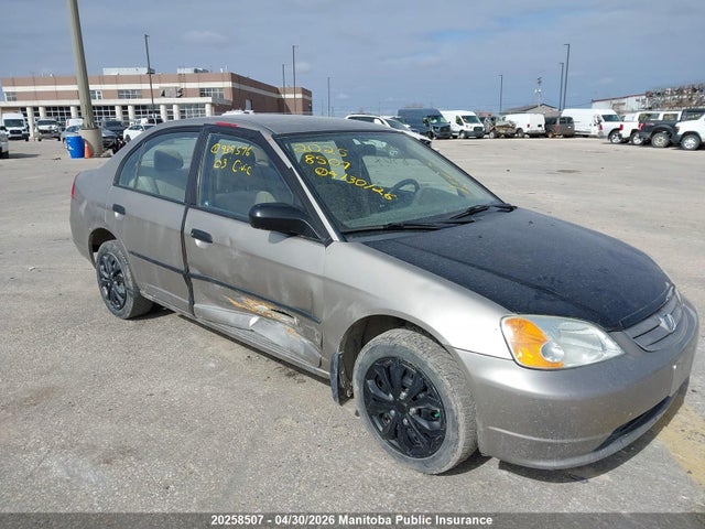 Продаж на аукціоні авто 2003 Honda Civic Dx, vin: 2HGES15103H939576, номер лоту: 20258507