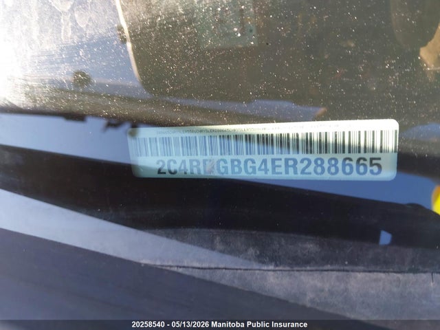2014 Dodge Grand Caravan Sxt მანქანა იყიდება აუქციონზე, vin: 2C4RDGBG4ER288665, აუქციონის ნომერი: 20258540