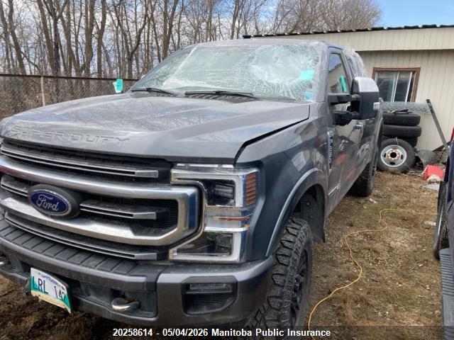 2021 Ford F250 Sd Platinum Crew Cab მანქანა იყიდება აუქციონზე, vin: 1FT8W2BT1MEC64924, აუქციონის ნომერი: 20258614
