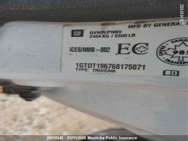 2006 Gmc Canyon Sle Ext Cab მანქანა იყიდება აუქციონზე, vin: 1GTDT196768175071, აუქციონის ნომერი: 20258648