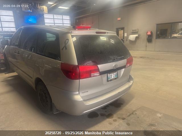20258720 :رقم المزاد ، 5TDZA29C65S252952 vin ، 2005 Toyota Sienna Ce V6 مزاد بيع