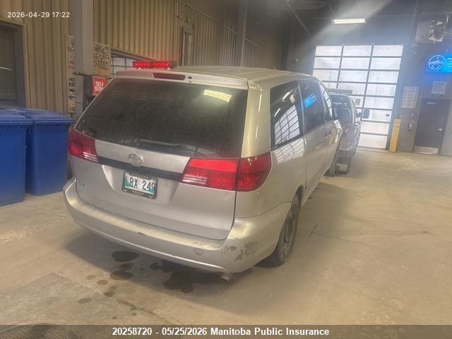 20258720 :رقم المزاد ، 5TDZA29C65S252952 vin ، 2005 Toyota Sienna Ce V6 مزاد بيع