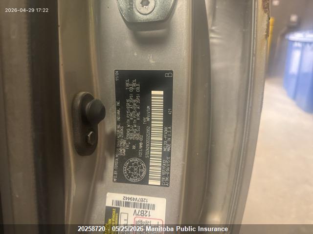 20258720 :رقم المزاد ، 5TDZA29C65S252952 vin ، 2005 Toyota Sienna Ce V6 مزاد بيع