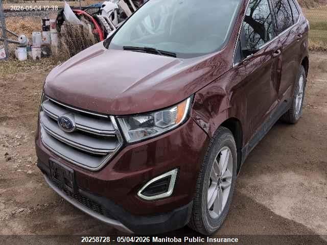 Продаж на аукціоні авто 2016 Ford Edge Sel, vin: 2FMPK4J84GBC07998, номер лоту: 20258728